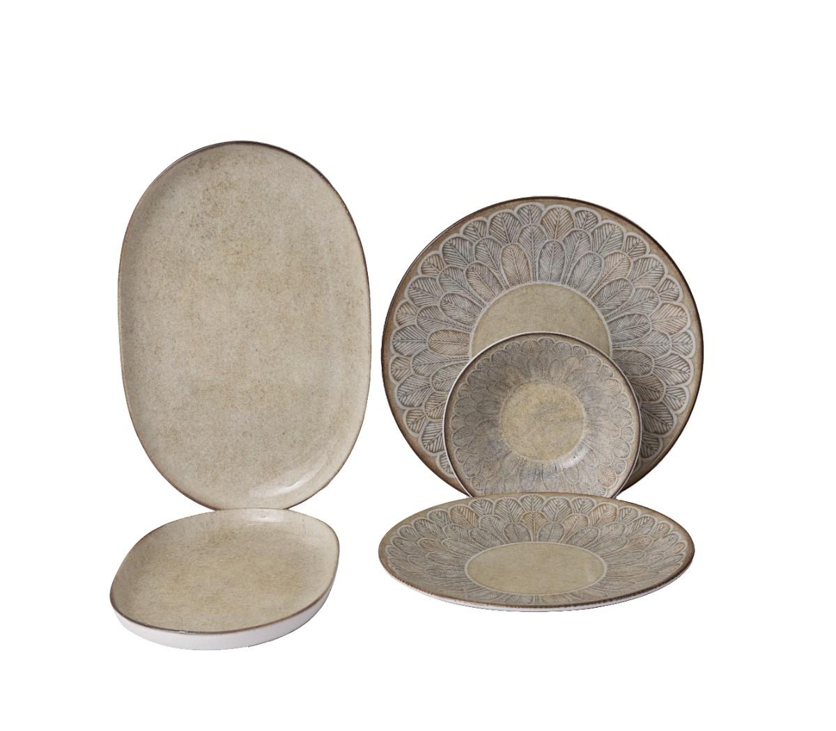 Premium Leaf Dinnerware for 4 People