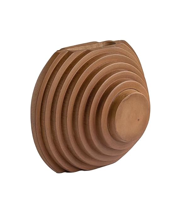 Luxury close-up teak grain vase