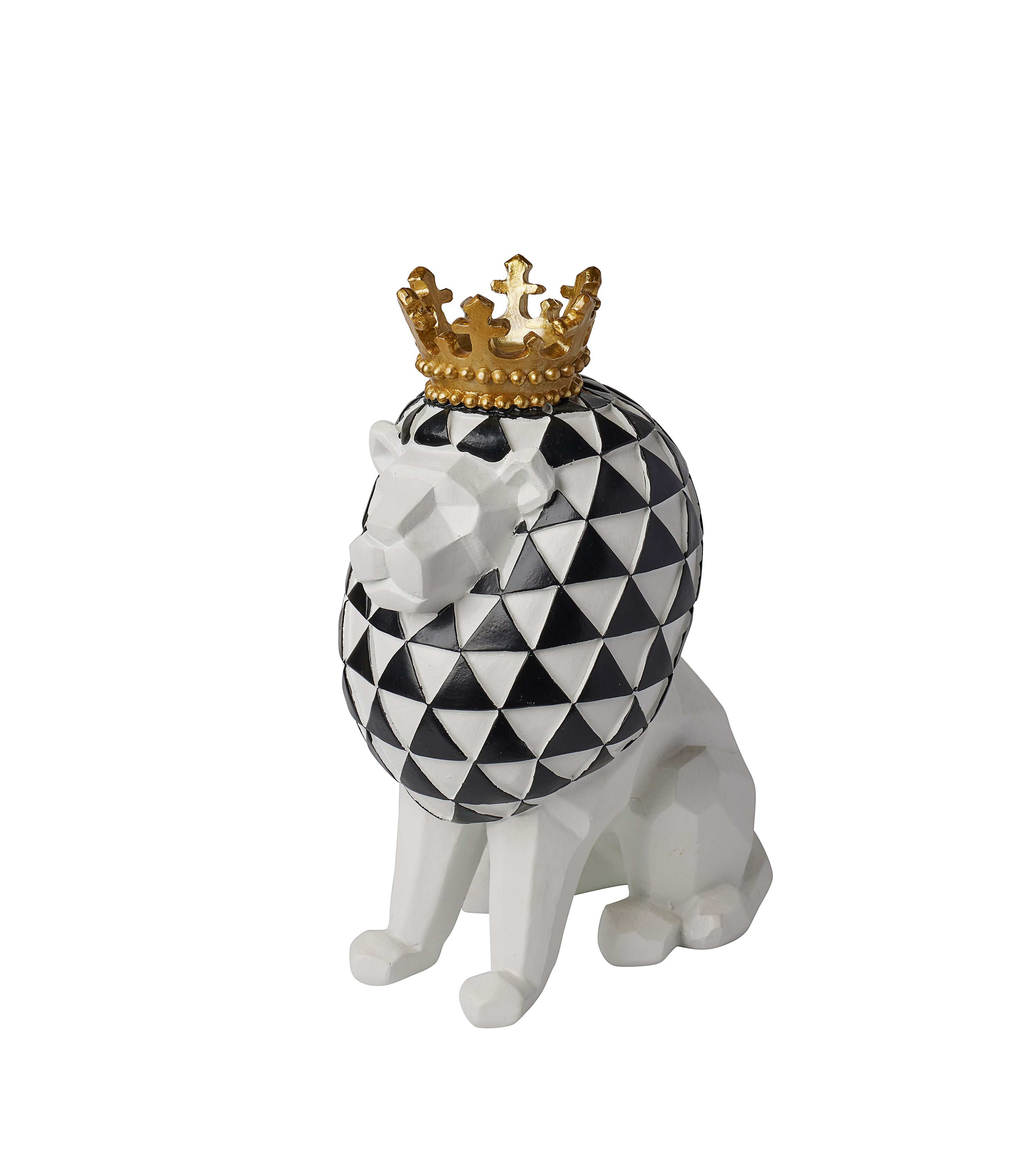 Checkered Lion Sculpture