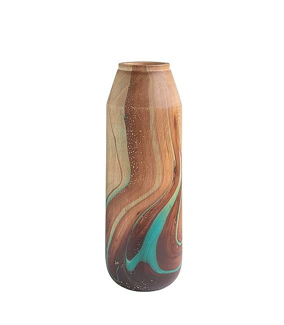 Premium sculpted wooden vase