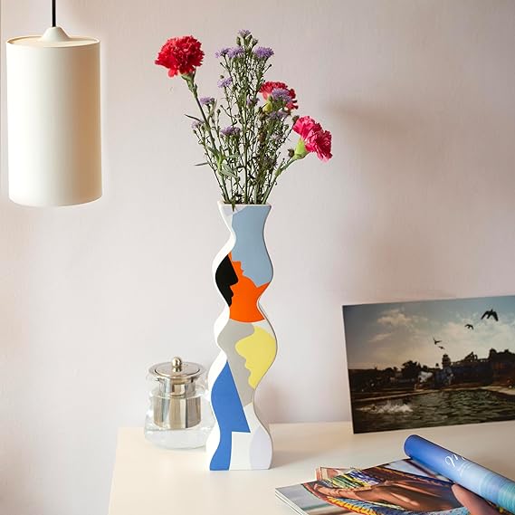 Luxury large wooden floor vase