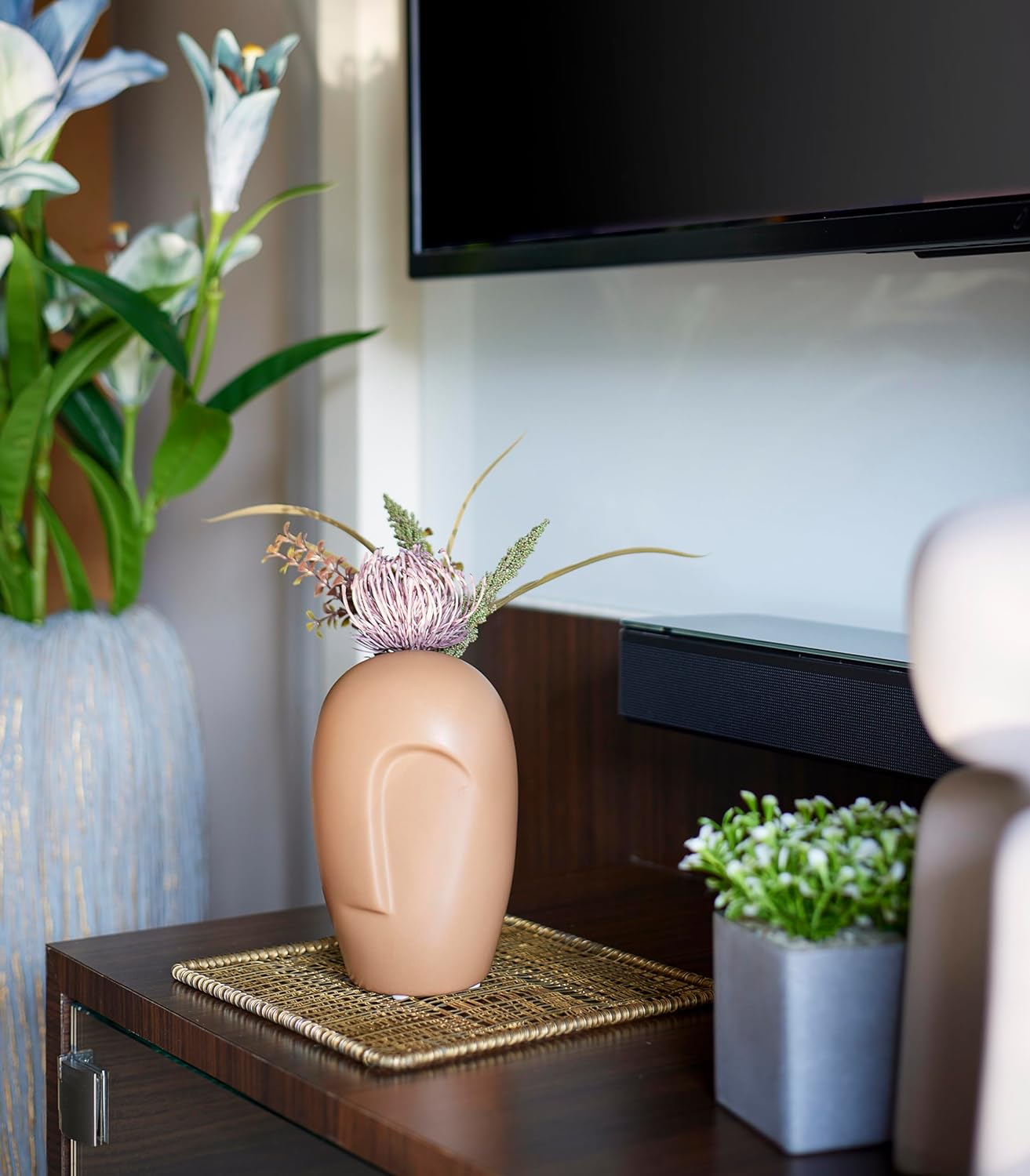 Premium satin-finish decorative planter