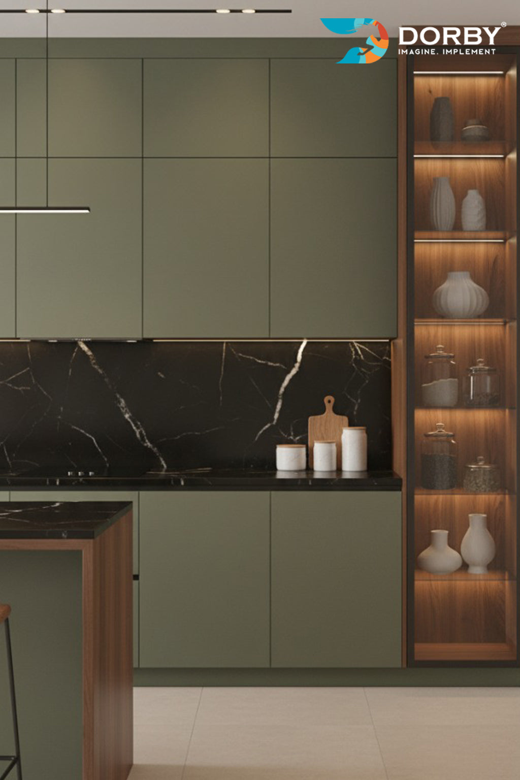 Chic Green - SF 139 - modular kitchen