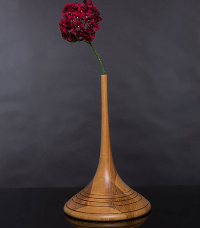 Premium modern teak floor vase