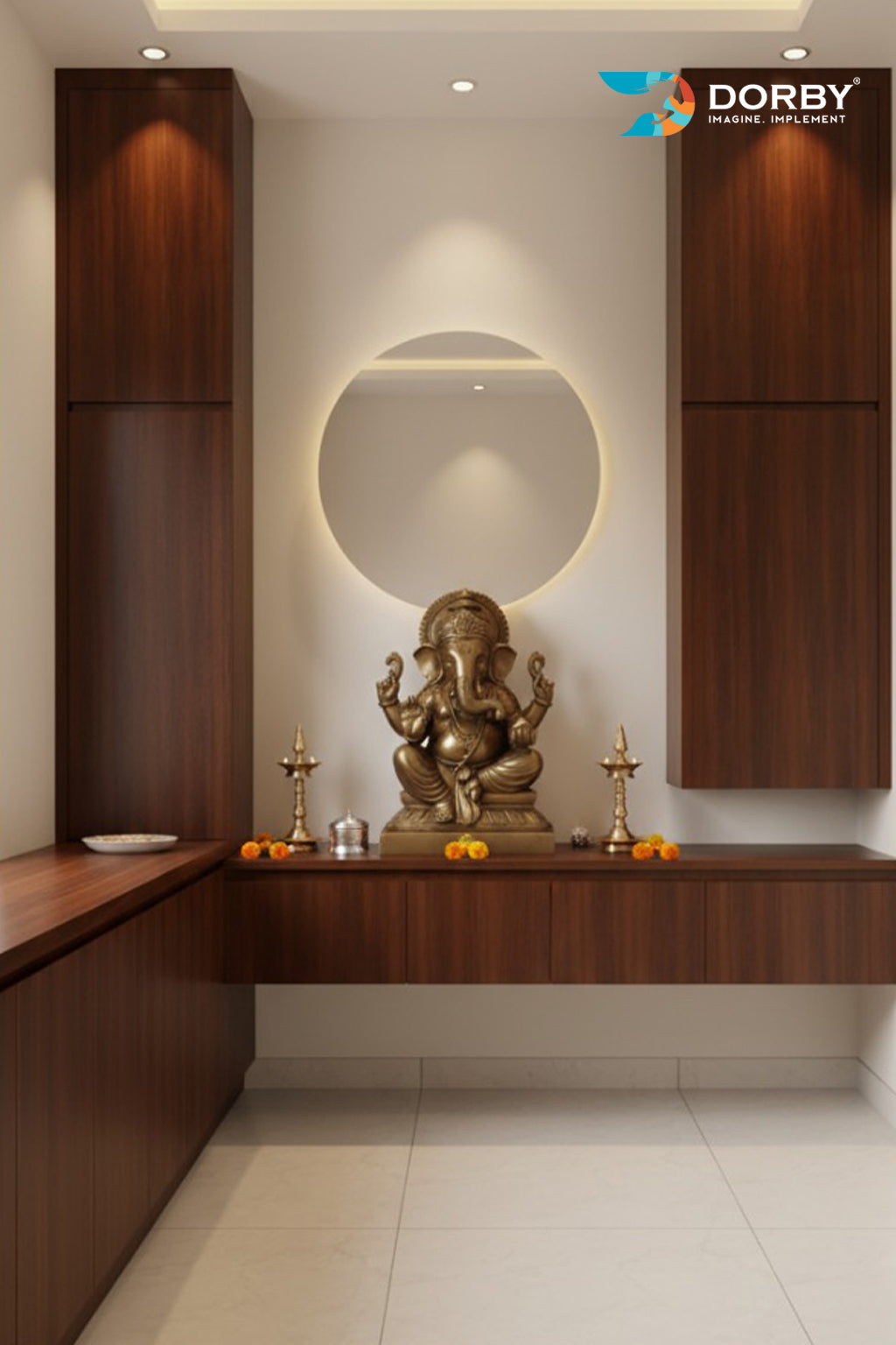 Natural Kempas - CL 1197 pooja room