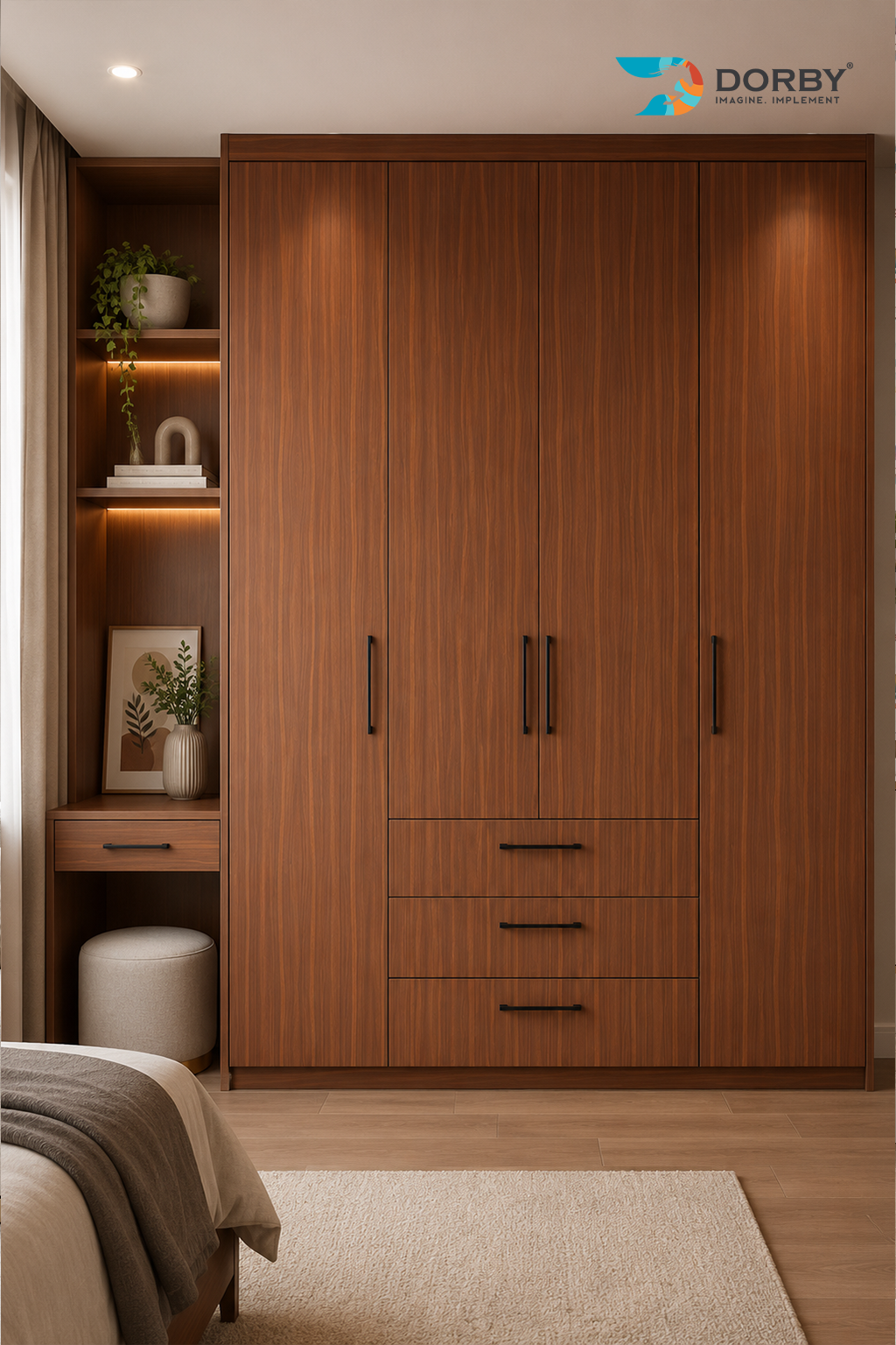 American Walnut - SF 808 - wardrobe 