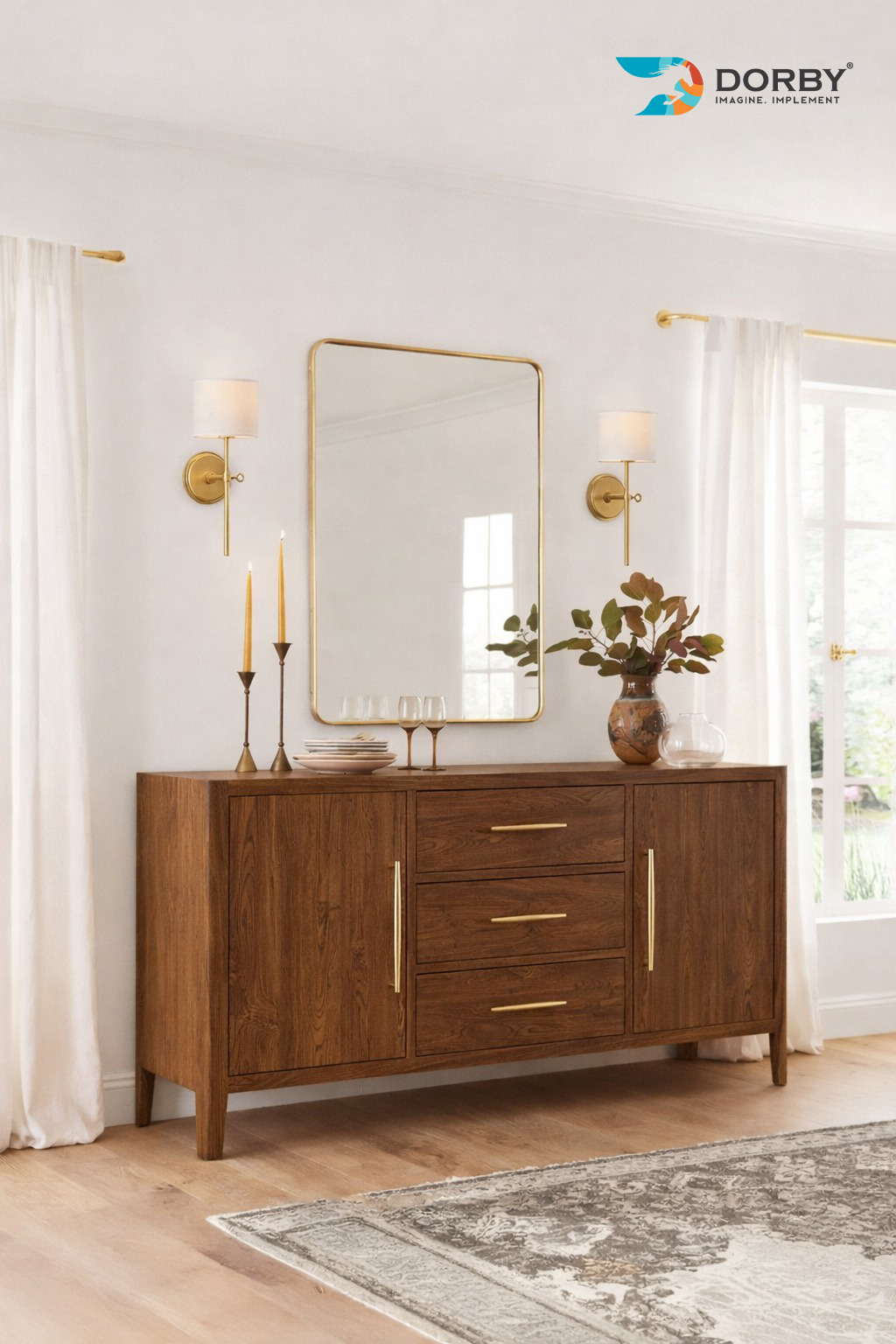 Coastline Walnut - SF 8892 console table