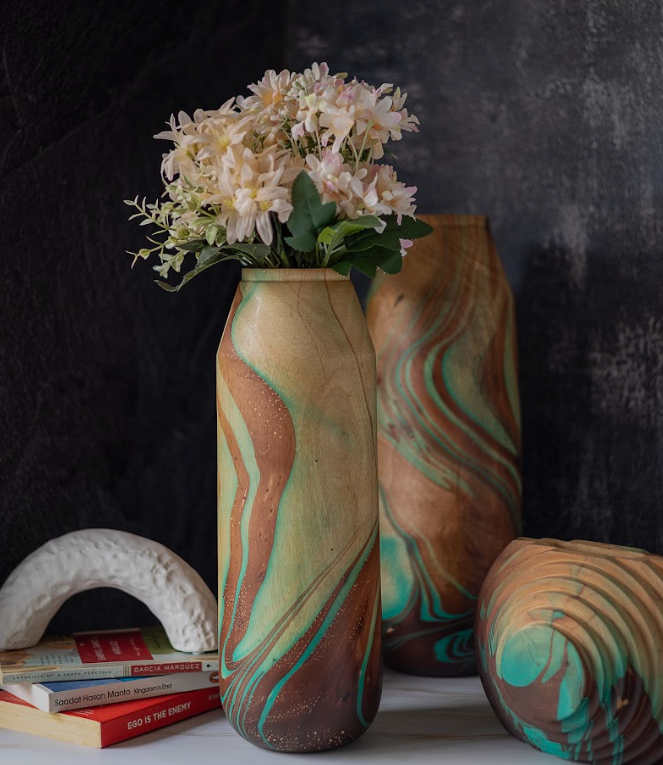 Premium teak vase size chart