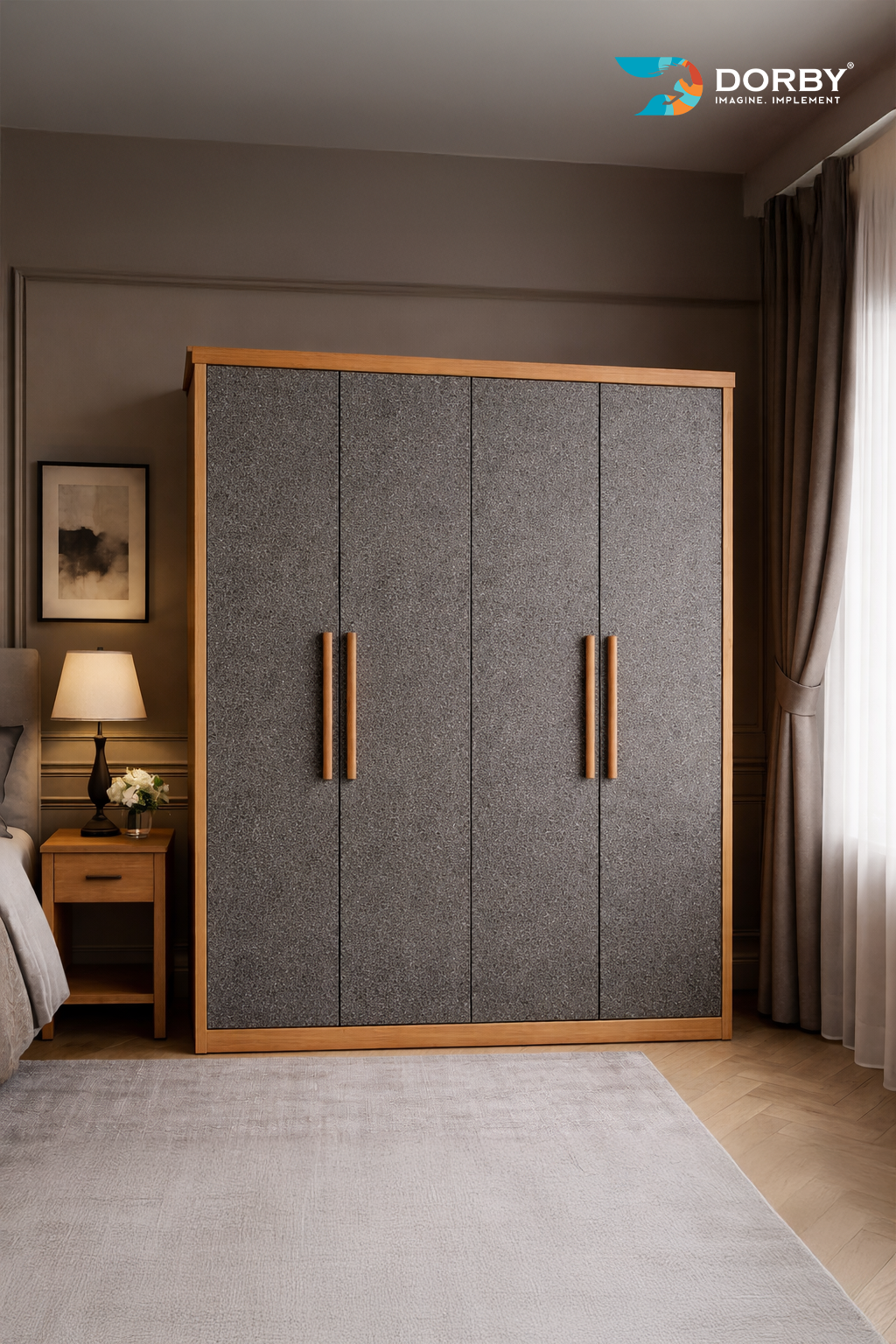 Earthy Mesh  - VT 8028 Wardrobe 
